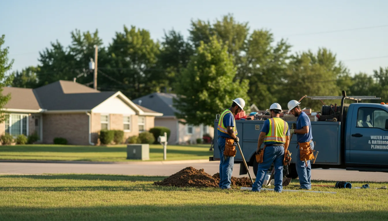 Residential water line and bathroom plumbing service in Belton, MO